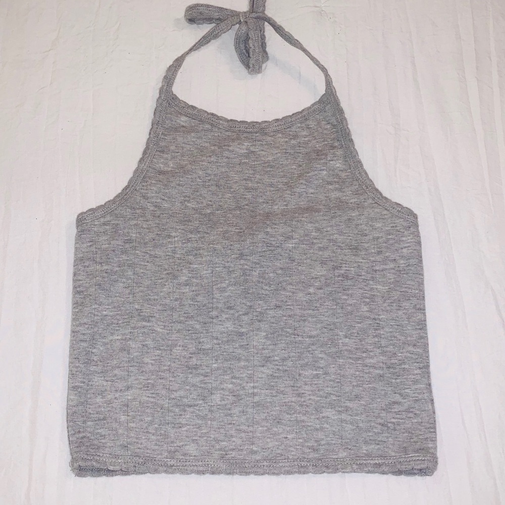 4/$25♦️ FOREVER 21 Gray Halter Crop Top